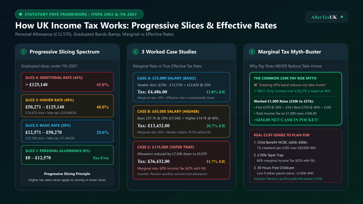 How UK Income Tax Works - HMRC PAYE and Tax Bands Guide