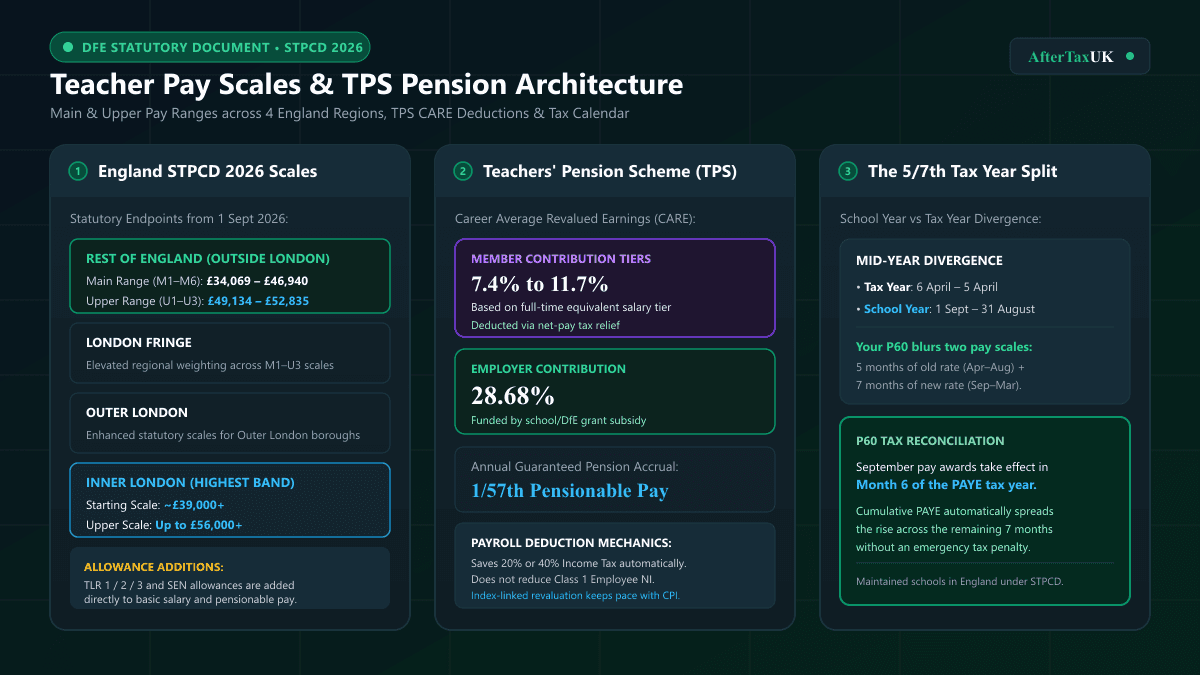 Teacher Pay Scales UK 2026/27 | STPCD & TPS Pensions