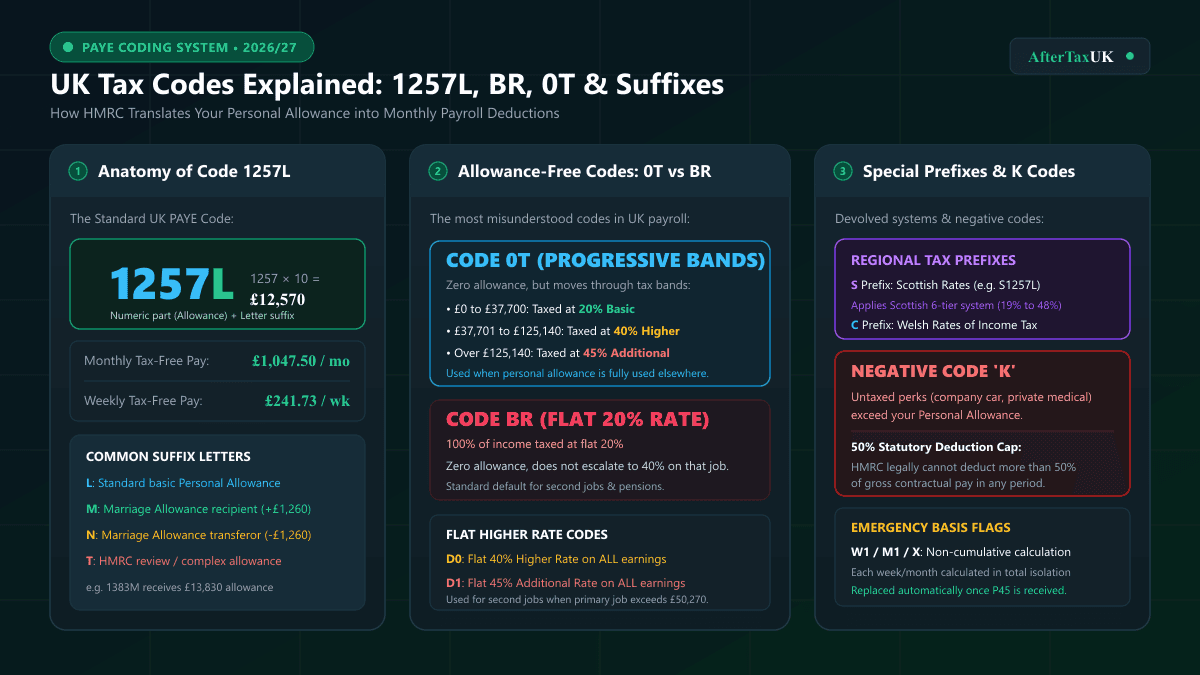 UK Tax Codes Explained 2026/27 - Understanding payslip tax codes, numbers, letters and allowances